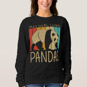 Panda For Girls Women Panda Bear Animal Sweatshirt