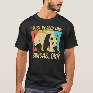 Panda For Men Women Panda Bear Animal T-Shirt