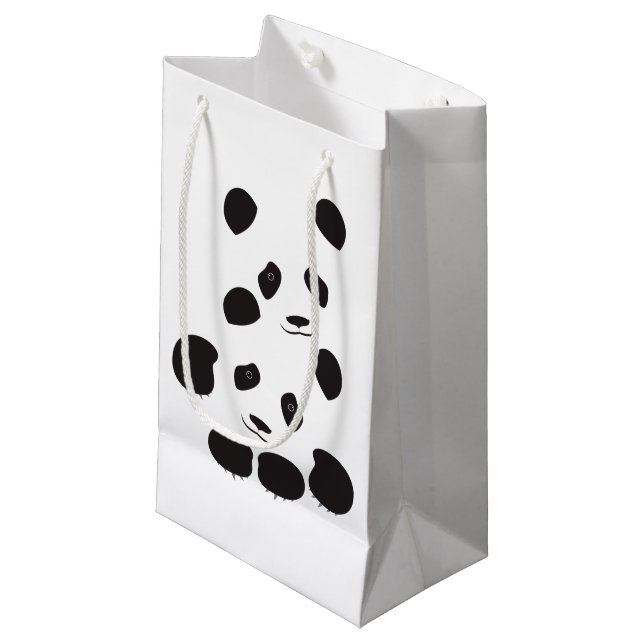 Panda Friendship Small Gift Bag (Front Angled)