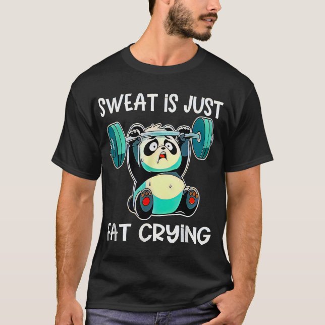 panda funny gym t-shirt (Front)