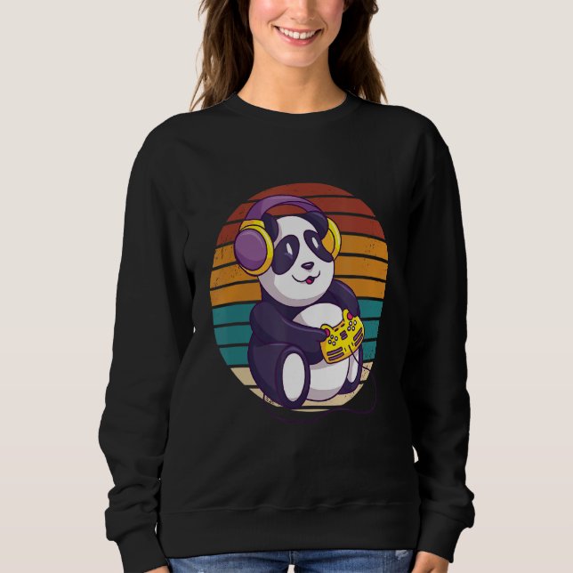 Panda Gaming Panda Gamer For Panda  1 Sweatshirt (Front)