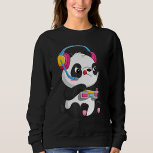 Panda Gaming Video Gamer Kids Boys Girls Sweatshirt