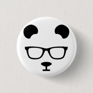 Panda geek 3 cm round badge