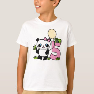 Panda Girl 5th Birthday T-Shirt