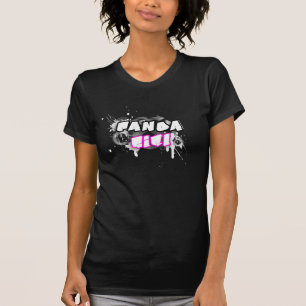 Panda Girl Black Tea T-Shirt