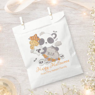 Panda Grave Rip Bats Happy Halloween Favour Bags