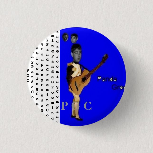 Panda Grooming Company Button (Front)