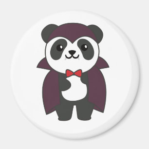 Panda Halloween Cute Devil Kids Vampire Costume Magnet