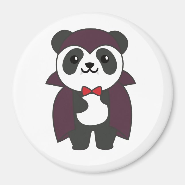 Panda Halloween Cute Devil Kids Vampire Costume Magnet (Front)