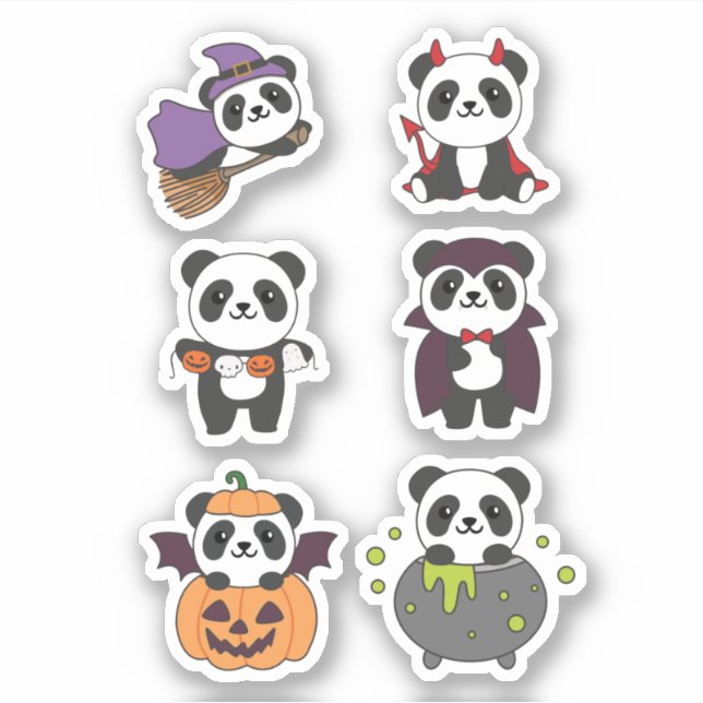 Panda Halloween Witch Devil Pumpkin Vampire (Front)