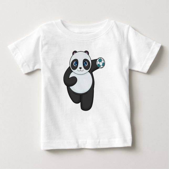 Panda Handball player Handball Baby T-Shirt (Front)