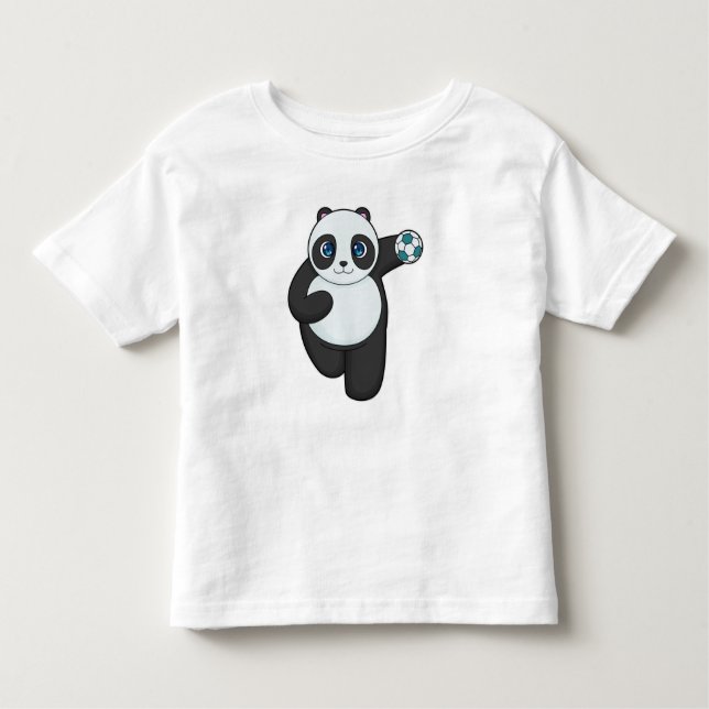 Panda Handball player Handball Toddler T-Shirt (Front)