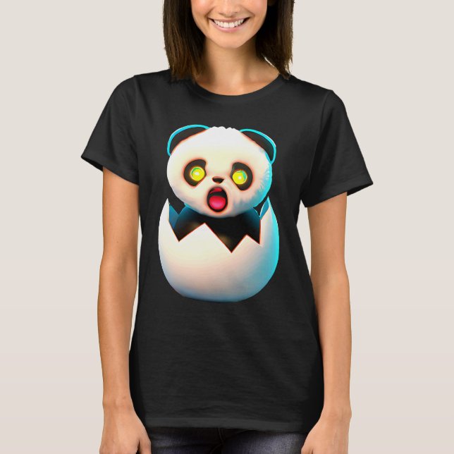 Panda hatches from egg T-Shirt (Front)