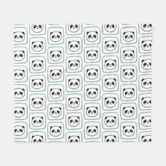 Panda head minimalist graphic icon fleece blanket