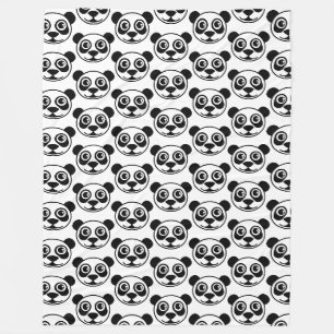 Panda Head TD Fleece Blanket