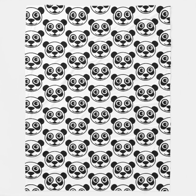 Panda Head TD Fleece Blanket (Front)