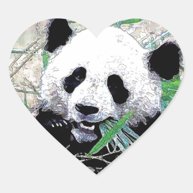 Panda Heart Sticker (Front)