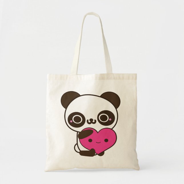 Panda Heart Tote Bag (Front)