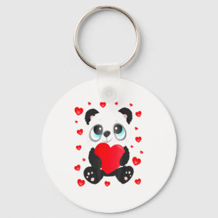 Panda Heart Valentines Day Girls Kids Women Bear L Key Ring