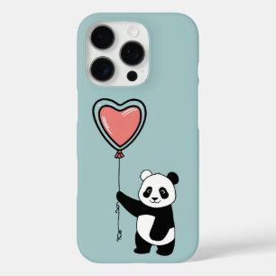 Panda Holding Heart Balloon – Sweet iPhone 16 Pro Case