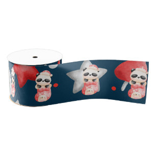 Panda Holidays Customise Grosgrain Ribbon
