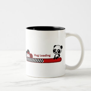 Panda Hug Loading Two-Tone Coffee Mug