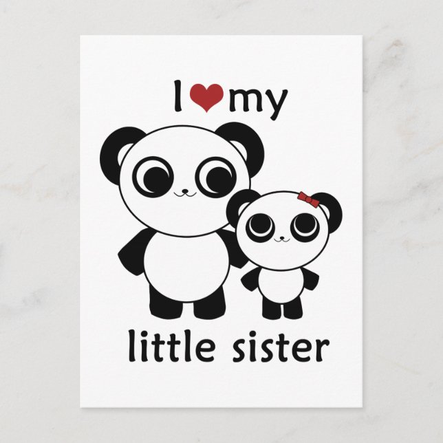 Panda - I love my little sister Postcard (Front)