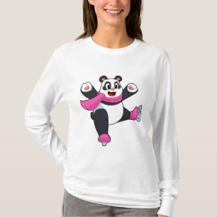 Panda Ice skating Ice skates T-Shirt