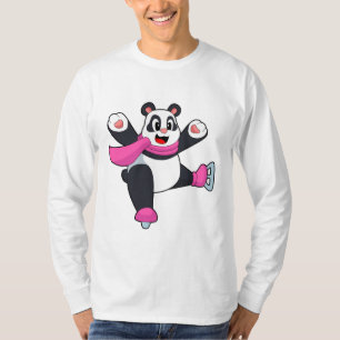 Panda Ice skating Ice skates T-Shirt
