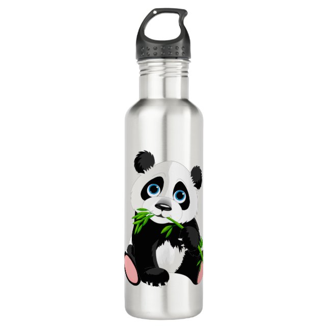 Panda illustration design 710 ml water bottle (Front)