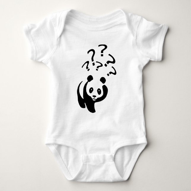 Panda illustration Design Baby Jersey Bodysuit (Front)