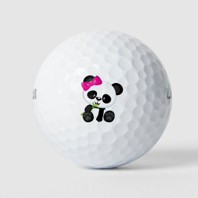 Panda illustration design golf balls (Front)