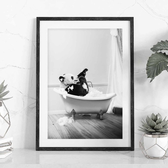 Panda in a bathtub Poster (Creator Uploaded)