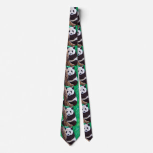Panda in a Tree Tie