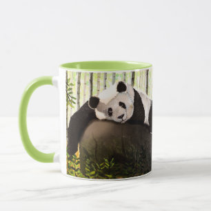 Panda in bamboo forest mug