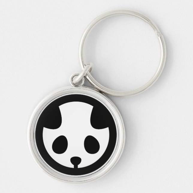 Panda in circle key ring (Front)