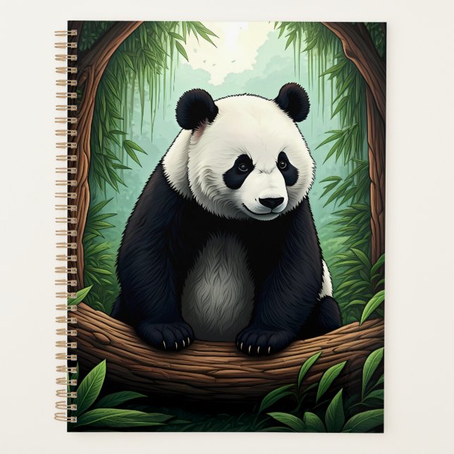 Panda in Lush Greenery Planner (Front)