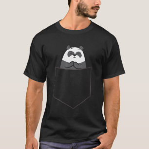 Panda In Pocket Animal In Pocket T-Shirt