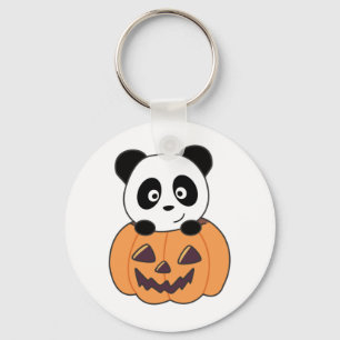 Panda In Pumpkin Sweet Pandas Happy Halloween Keyc Key Ring