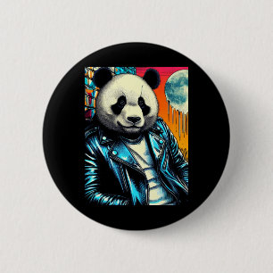 Panda In The City 2 Sticker 6 Cm Round Badge