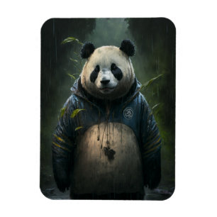Panda in the Rain Magnet
