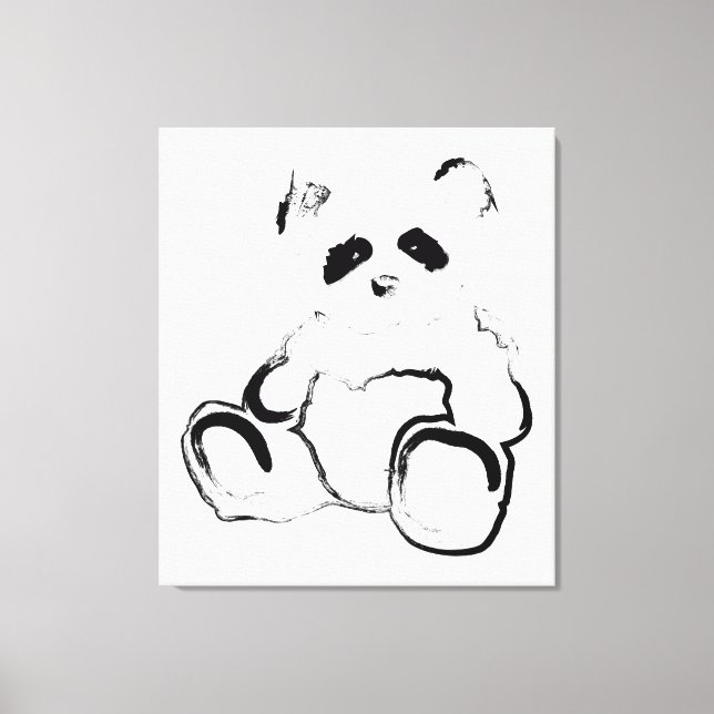 panda ink canvas print (Front)