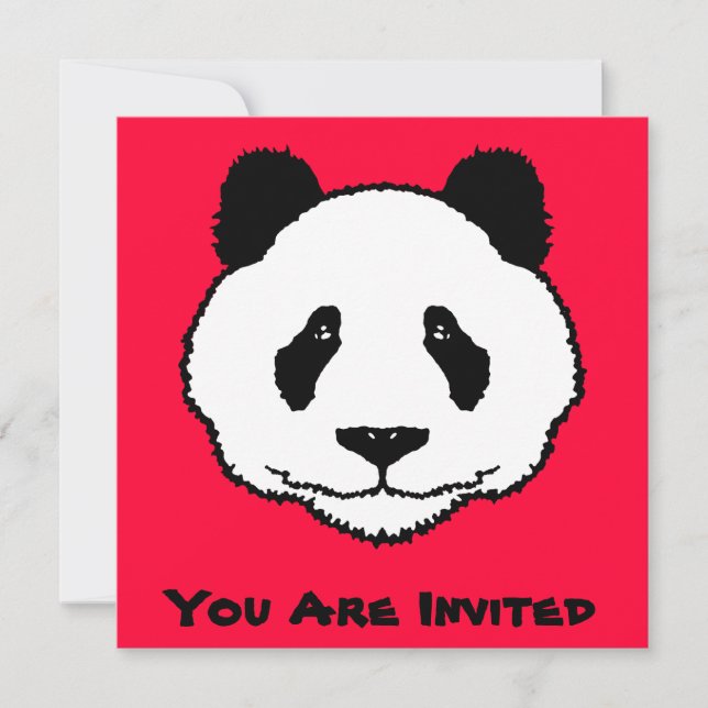 Panda Invitation / Card (Front)