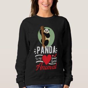 Panda Is My Spirit Animal Love Cute, Funny Panda L Sweatshirt
