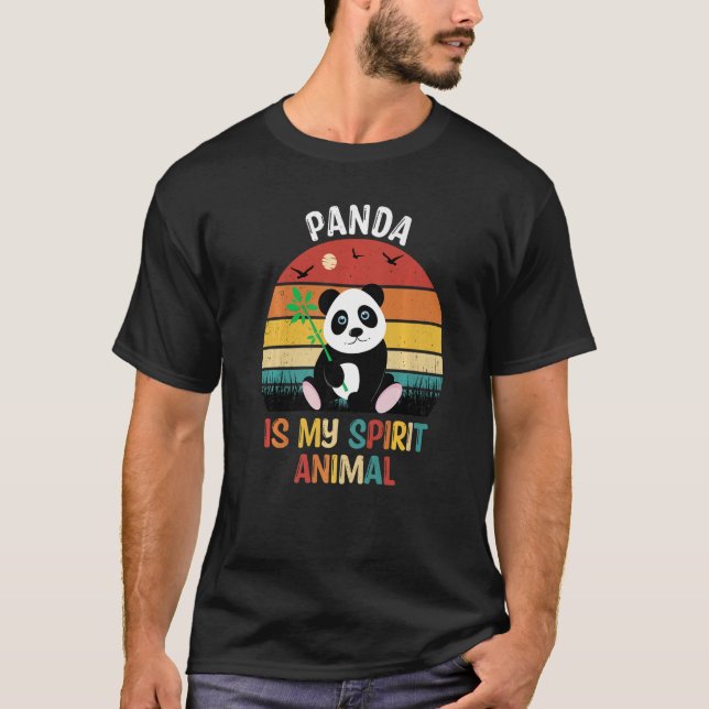 Panda Is My Spirit Animal  Panda T-Shirt (Front)