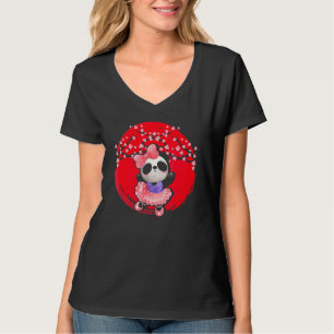 Panda Japan Flag Sakura Cherry Blossom Tree Japane T-Shirt