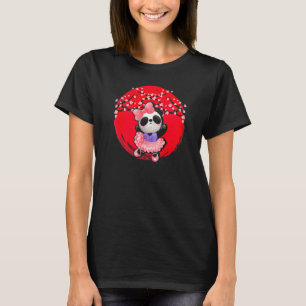 Panda Japan Flag Sakura Cherry Blossom Tree Japane T-Shirt