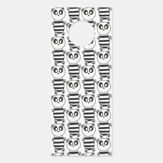 Panda Kids Door Hanger (Front)