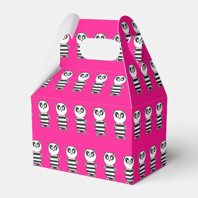 Panda Kids  Favour Box (Front Side)