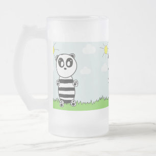 Panda Kids   Frosted Glass Beer Mug